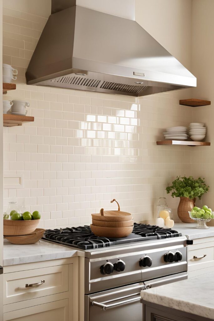 White Subway Tile Kitchen Backsplash