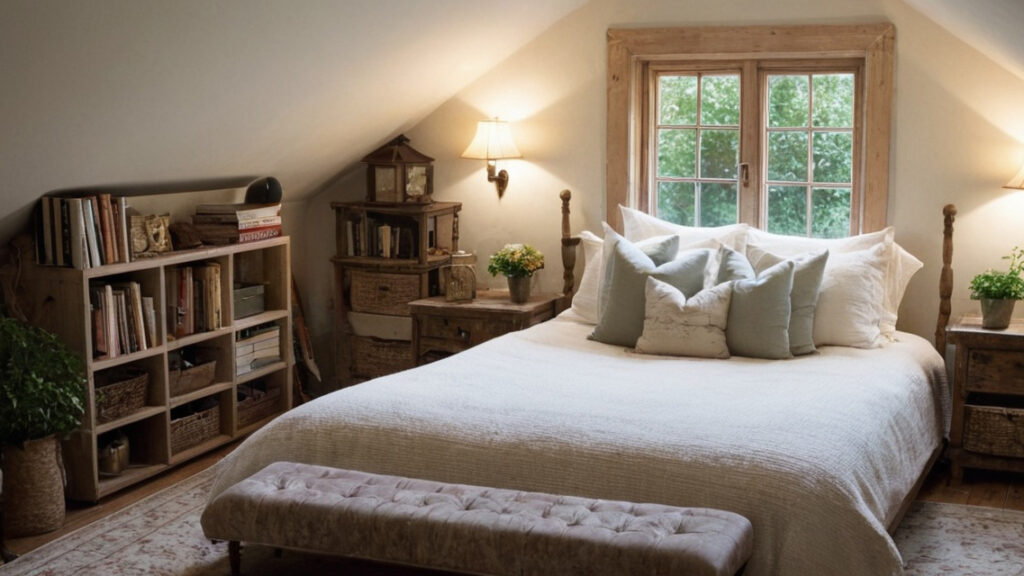 cozy half-attic bedroom design