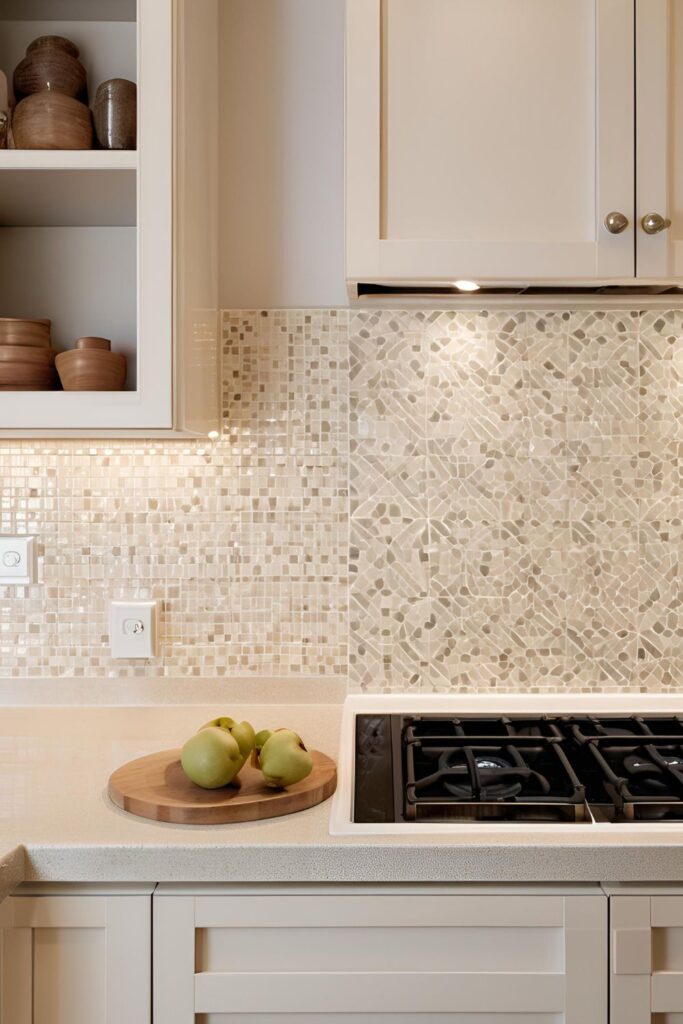 Mosaic Tiles for Cream Countertops