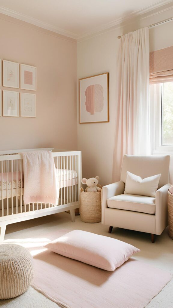 Pink Accent Neutral Nursery 