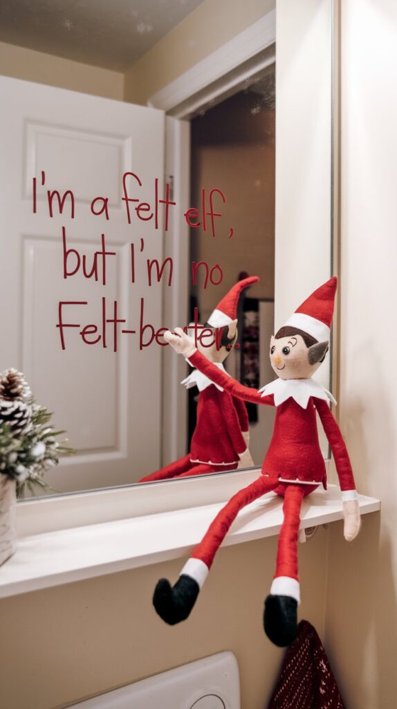  Elf Writes on the Mirror