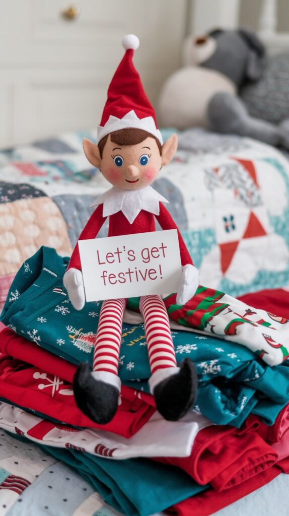 Elf Brings Christmas Pajamas