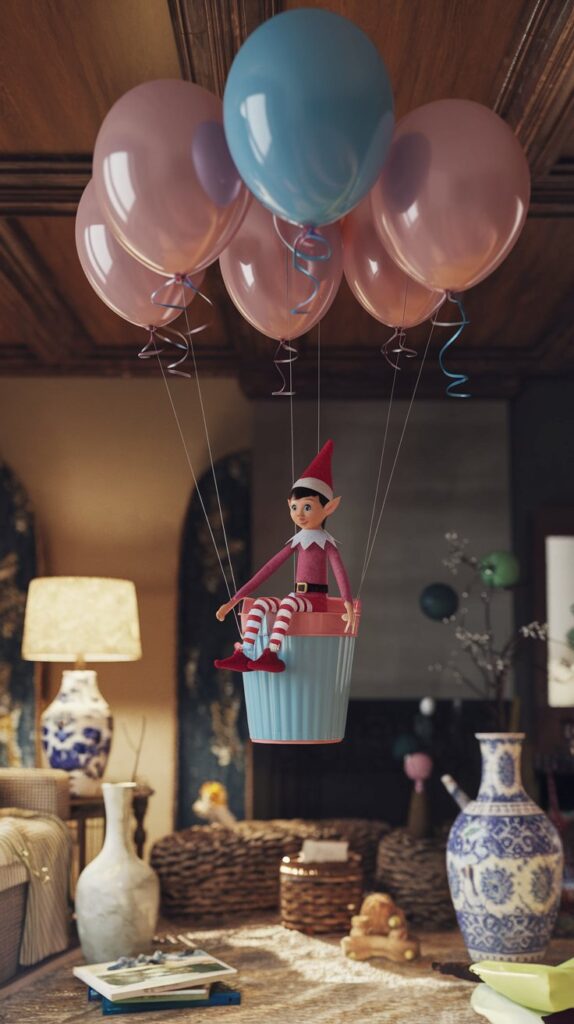 Elf in a Hot Air Balloon