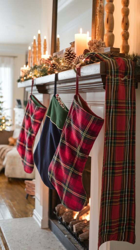  Cozy Plaid Mantel Decor