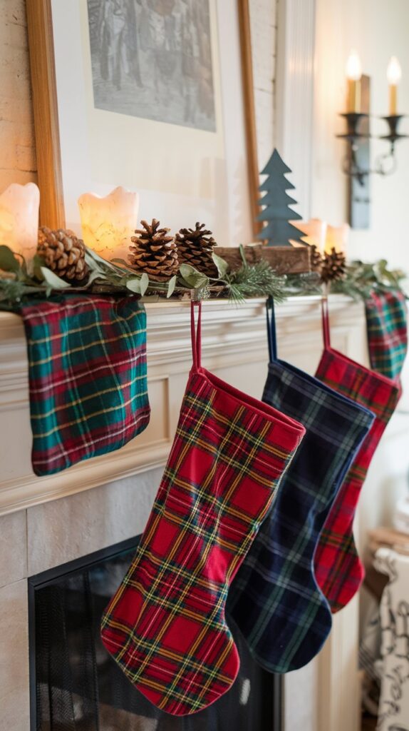  Cozy Plaid Mantel Decor