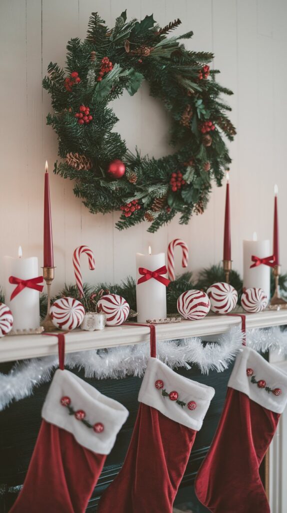 Traditional Red and White Decor