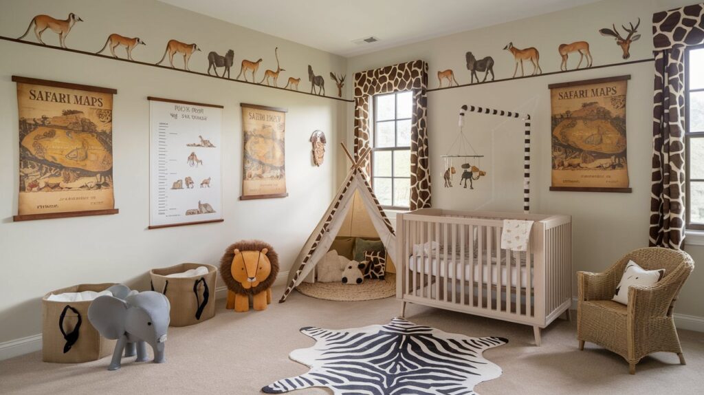 Animal Safari Themed Neutral Baby Nursery