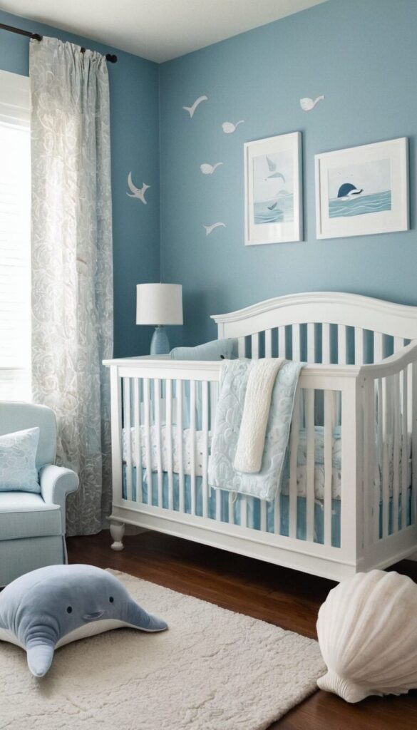 Baby Nursery with Neutral Ocean Inspiration