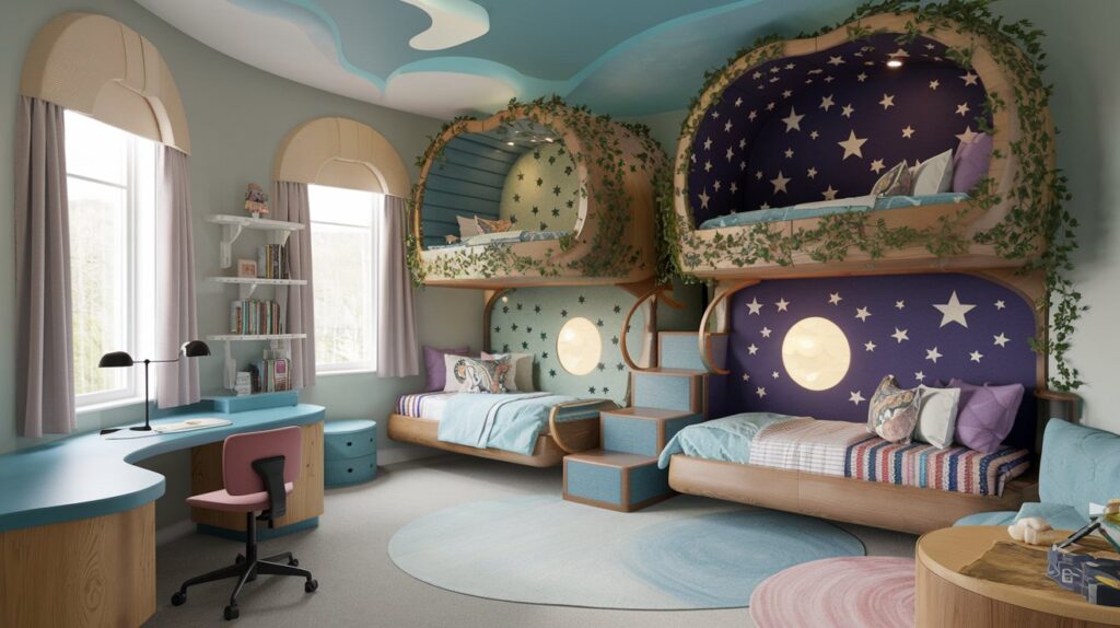 creative shared bedroom ideas for boys and girls