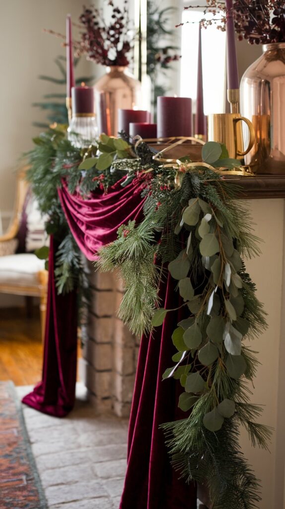 Burgundy and Green Elegance