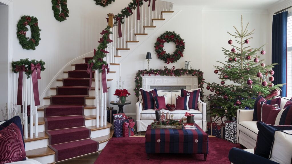 Burgundy Christmas Decor