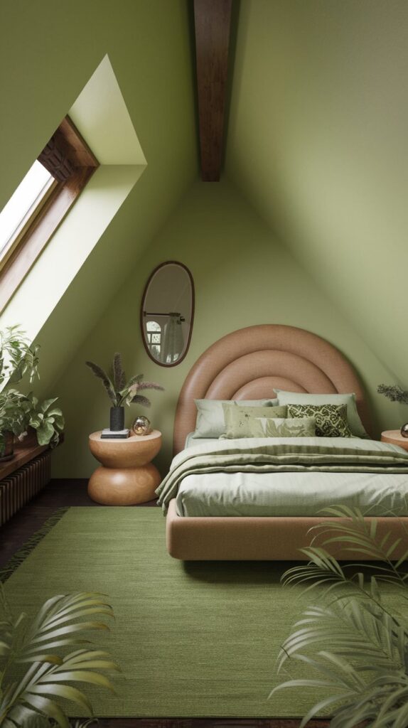 earthy attic bedroom ideas