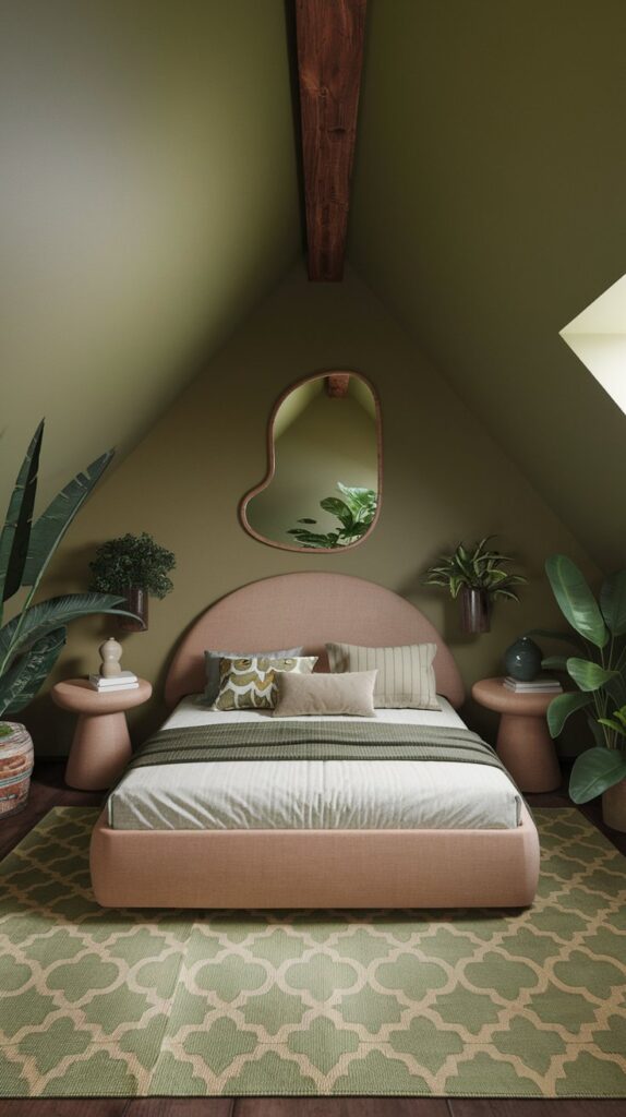 earthy attic bedroom ideas