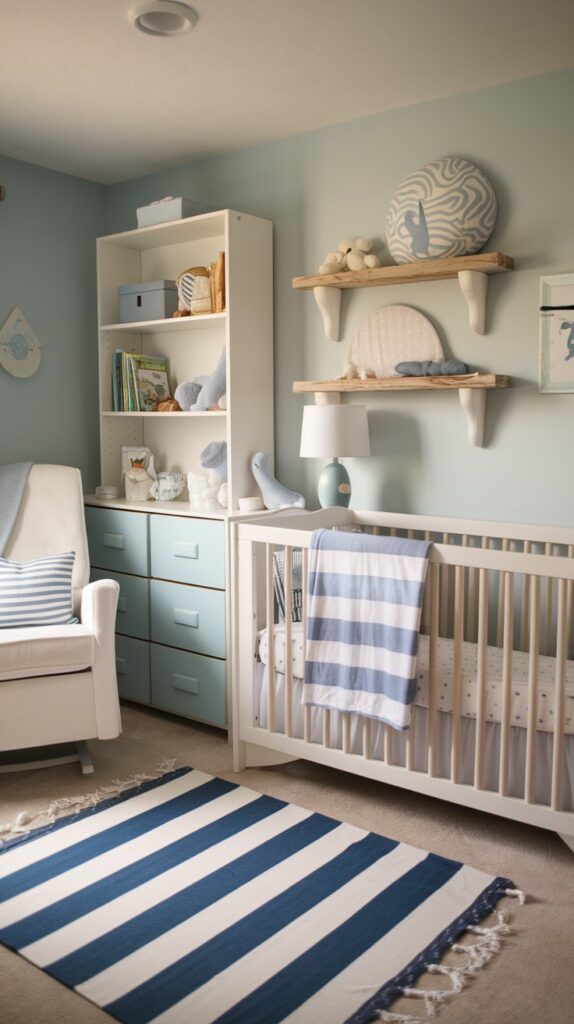 Neautral ocean baby nursery ideas