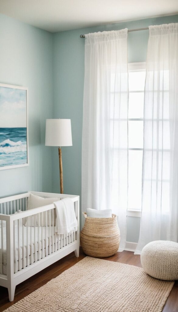 Baby Nursery with Neutral Ocean Inspiration