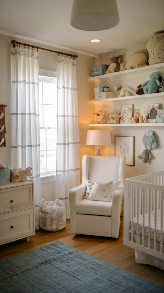 Baby Nursery with Neutral Ocean Inspiration