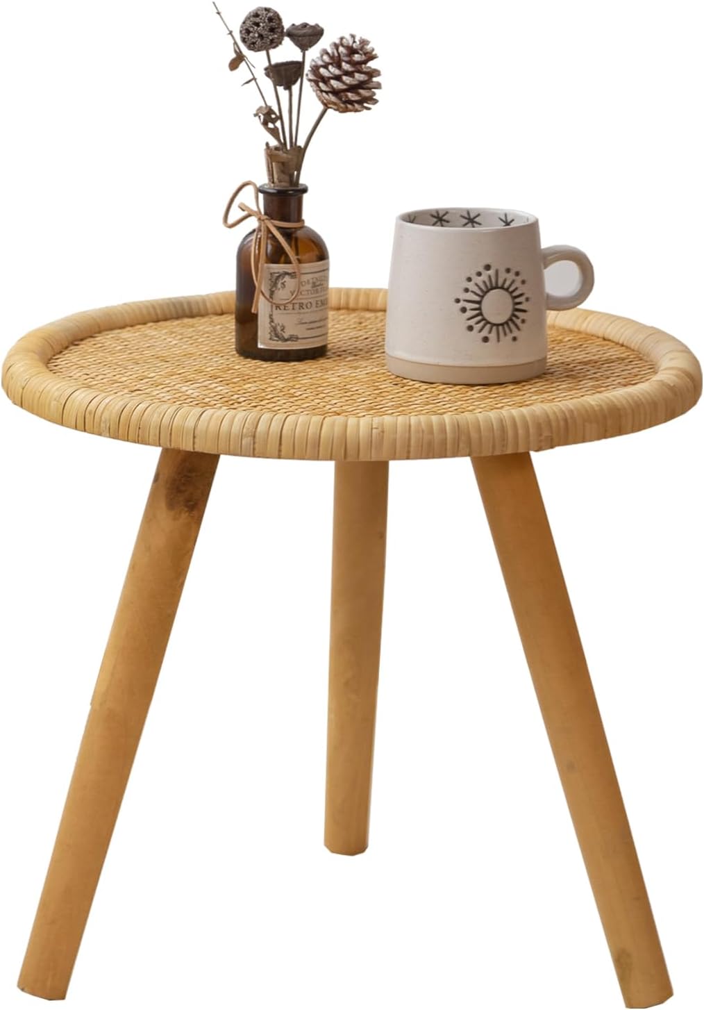 Boho Rattan Side Table