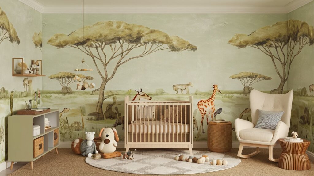 Neutral Safari Inspired Baby Nursery