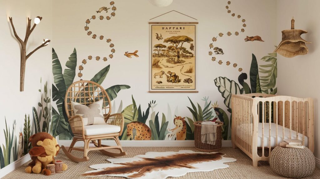 Animal Safari Themed Neutral Baby Nursery