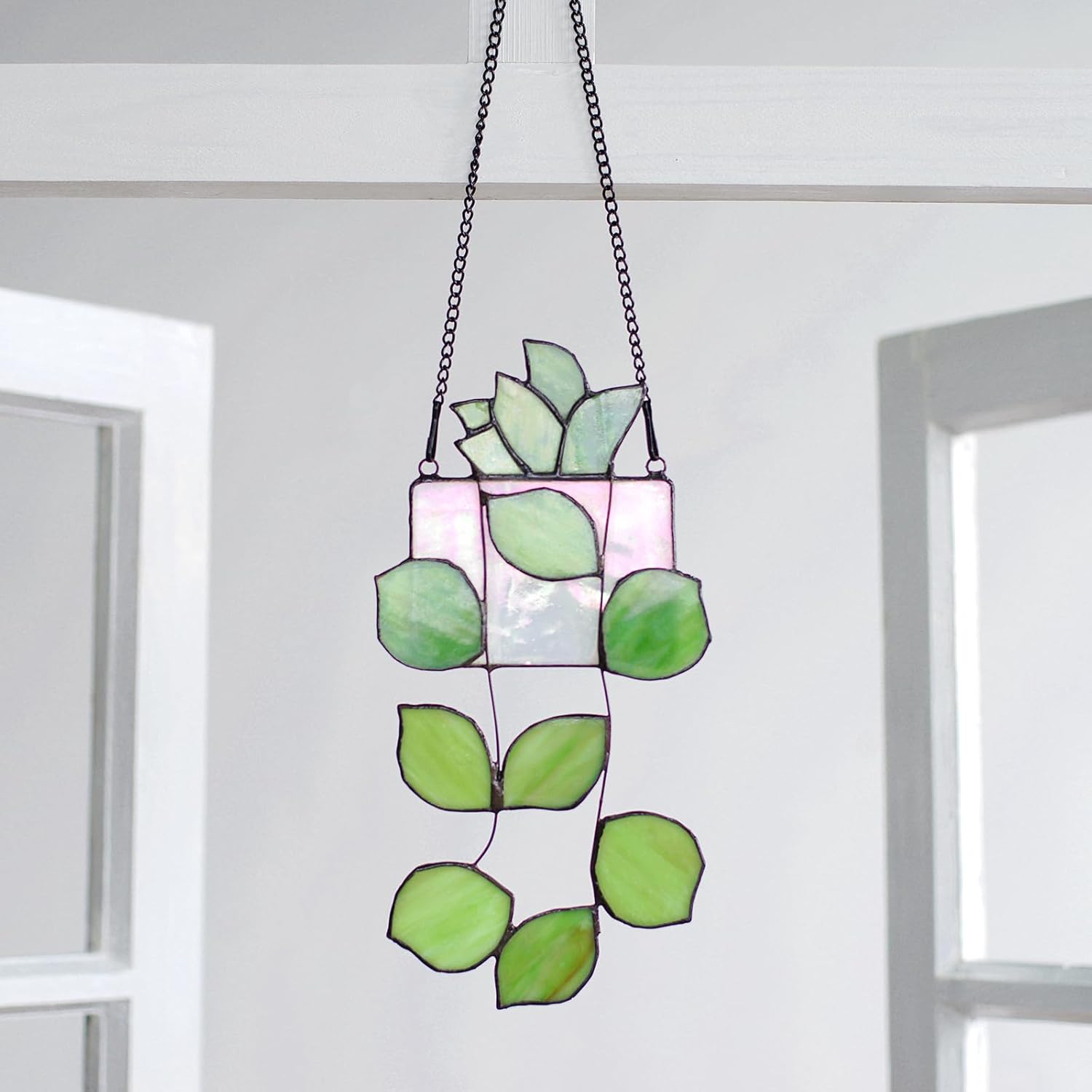 Stained Glass Succulent Hanging