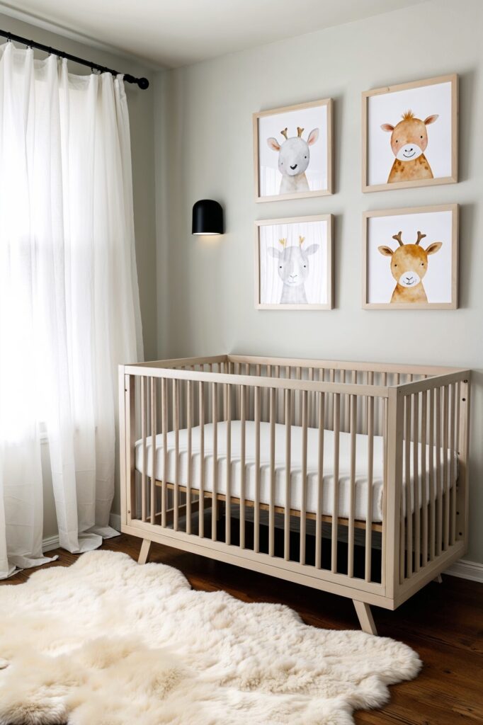 beautiful nursery in animal theme