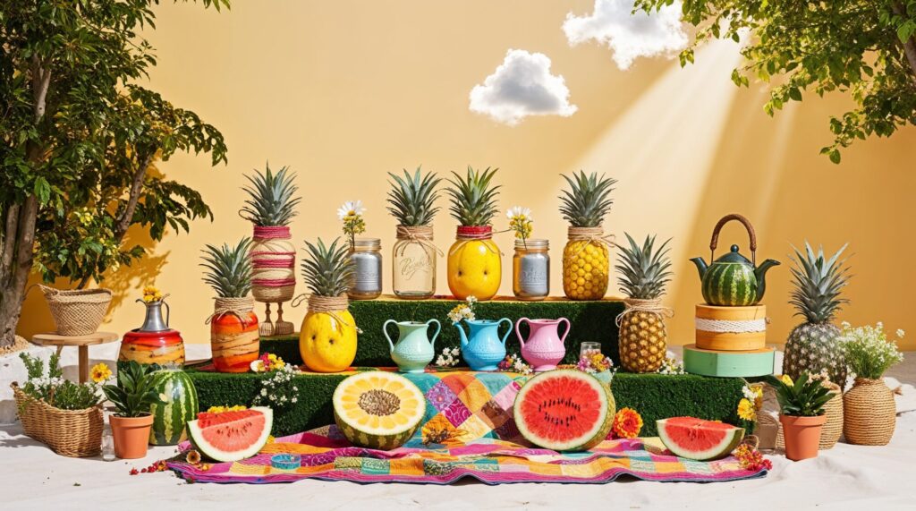 Anything But a Cup Party - fruit and jar vessels