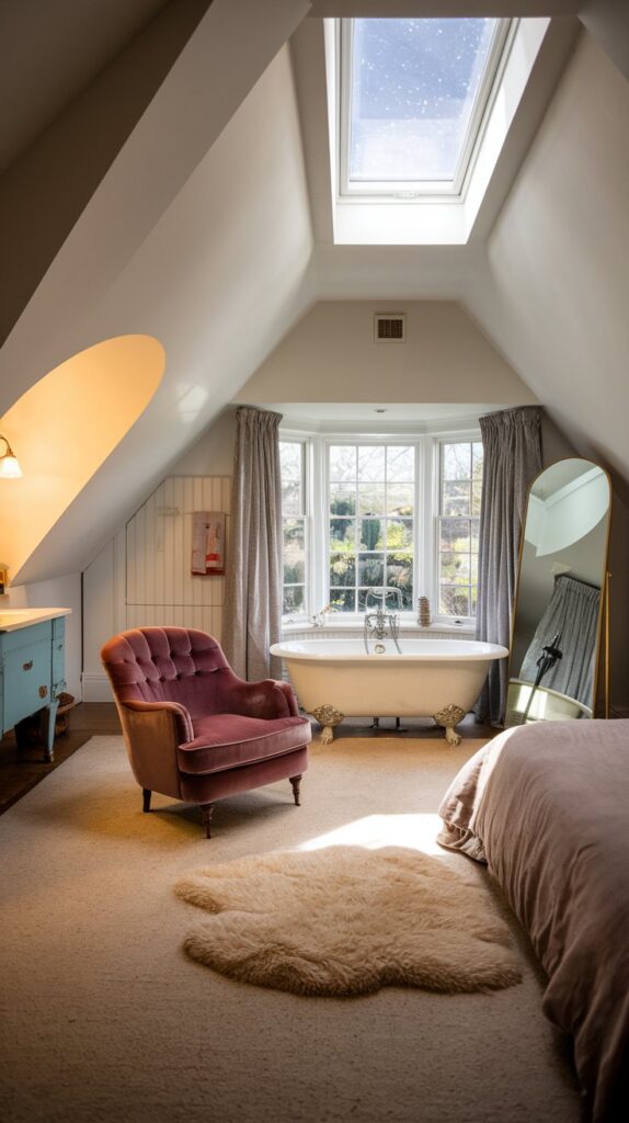 attic with Skylights and Dormer Windows