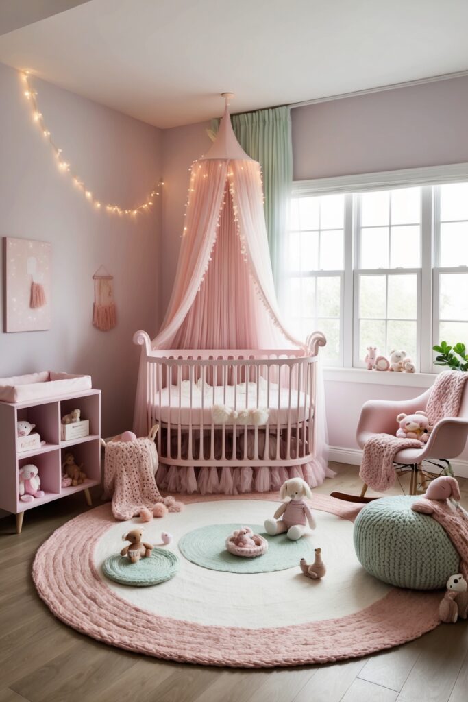 pink nursery for girls