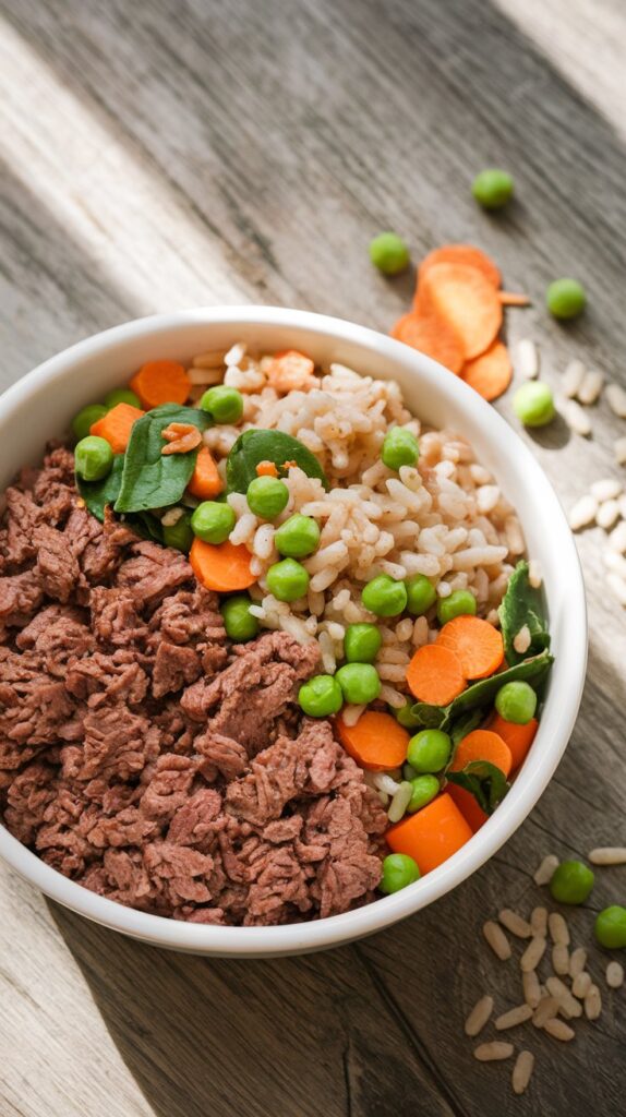 Beef and Brown Rice Power Bowl - Crockpot Recipes for Dogs