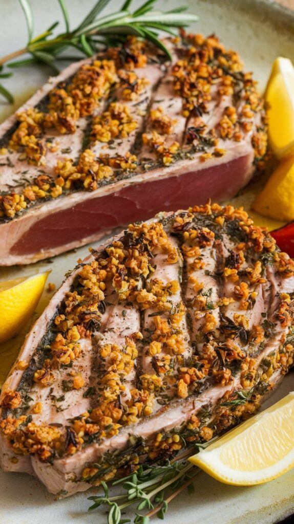 Herb-Crusted Baked Tuna Steaks