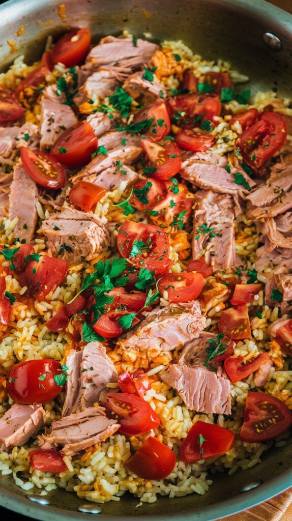 Tomato Tuna Rice Skillet