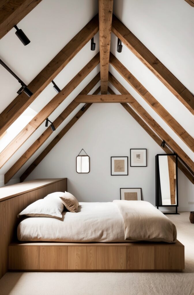 Exposed Beams in attic