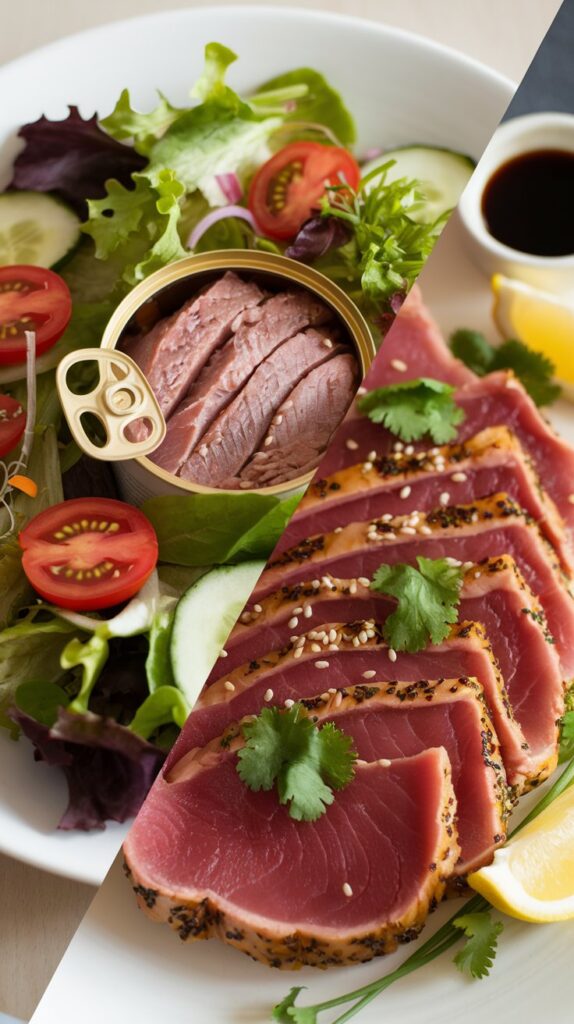 Canned Tuna vs fresh tuna steak dishes