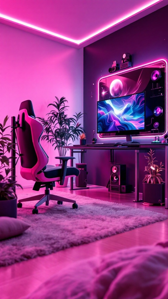 11 Inspiring Pink Gaming Room Designs to Copy
