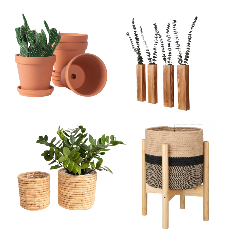 Terracotta Pots, Jute Planters & More for a Plant Bedroom